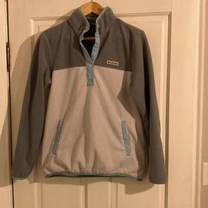 Fleece color block sweater